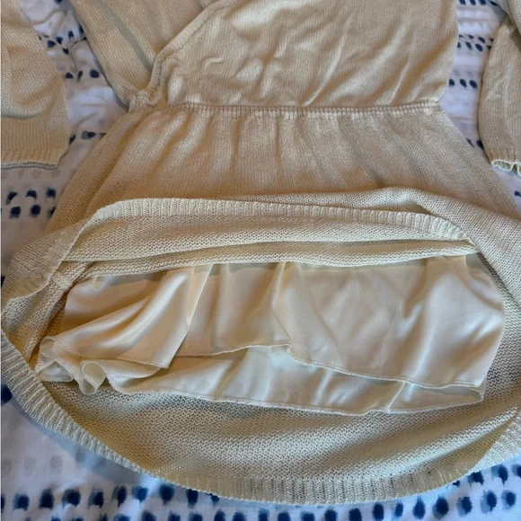 12th Tribe Alma Cream Knit Mini Dress - Size XL - Picture 11 of 16